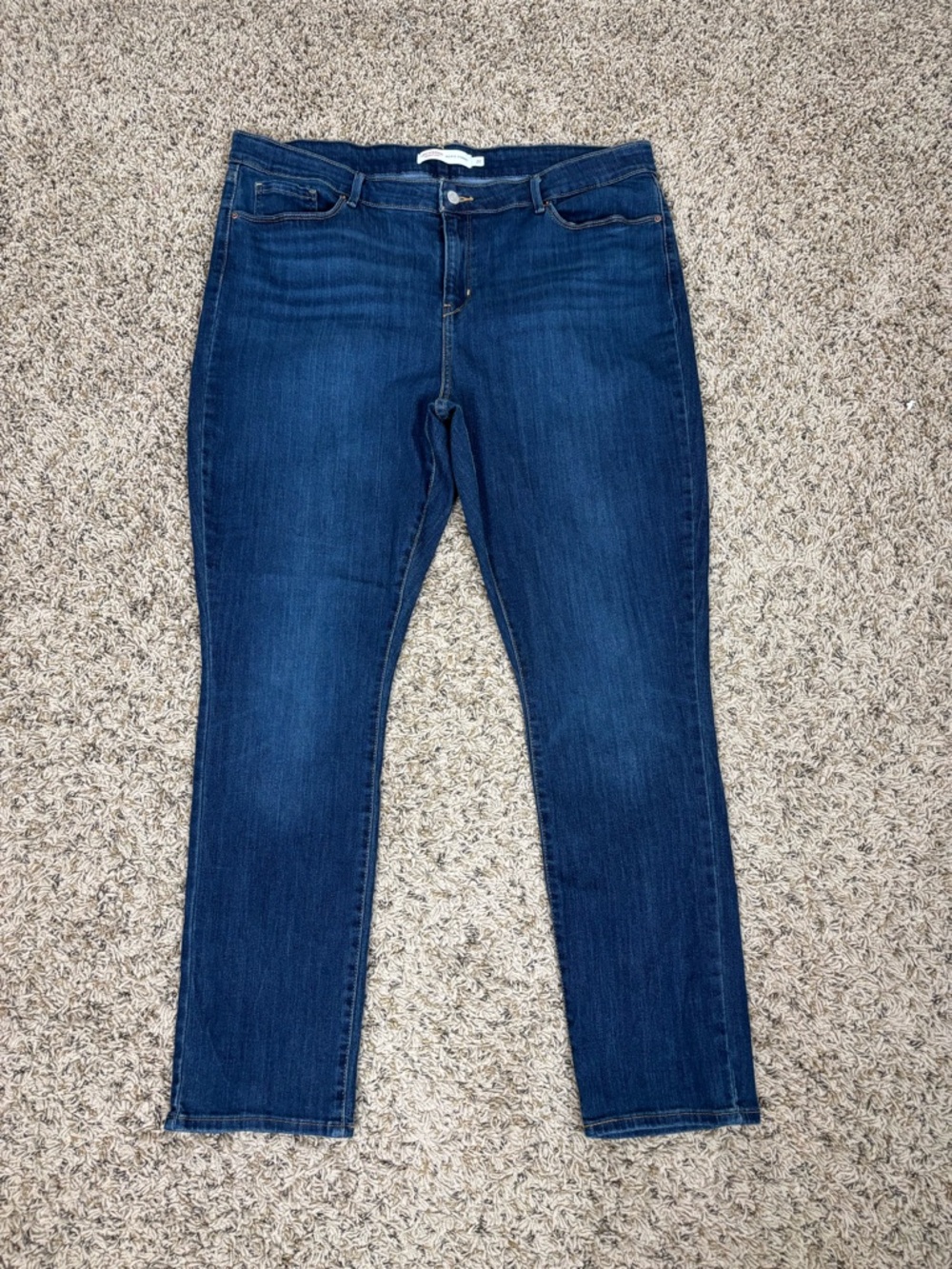 Levi Strauss Signature Jeans Womens 20 Blue Mid Rise Straight Stretch Denim